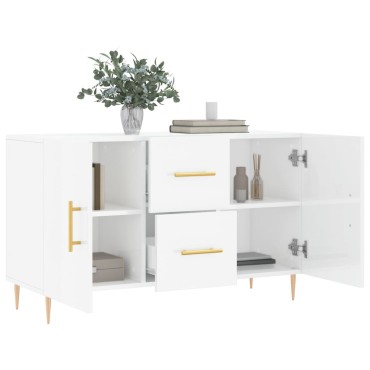 vidaXL Ντουλάπι Γυαλιστερό Λευκό 100x36 x60cm Επεξεργασμένο Ξύλο 1 τεμ.