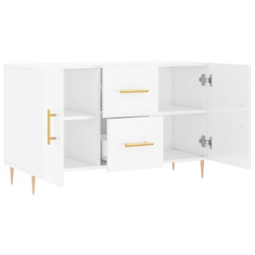 vidaXL Ντουλάπι Γυαλιστερό Λευκό 100x36 x60cm Επεξεργασμένο Ξύλο 1 τεμ.