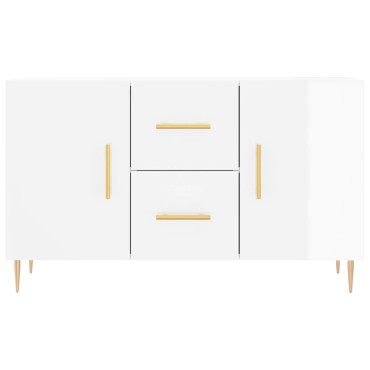 vidaXL Ντουλάπι Γυαλιστερό Λευκό 100x36 x60cm Επεξεργασμένο Ξύλο 1 τεμ.
