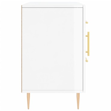 vidaXL Ντουλάπι Γυαλιστερό Λευκό 100x36 x60cm Επεξεργασμένο Ξύλο 1 τεμ.