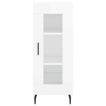 vidaXL Ντουλάπι Γυαλιστερό Λευκό 34,5x34x90cm Επεξεργασμένο Ξύλο 1 τεμ.