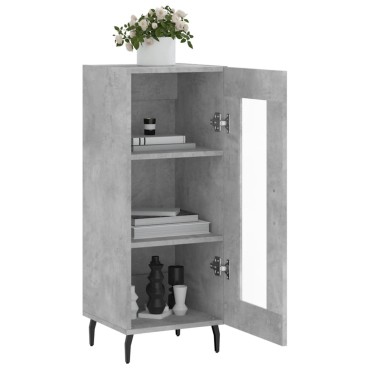 vidaXL Ντουλάπι Γκρι Σκυροδέματος 34,5x34x90cm Επεξεργασμένο Ξύλο 1 τεμ.