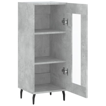 vidaXL Ντουλάπι Γκρι Σκυροδέματος 34,5x34x90cm Επεξεργασμένο Ξύλο 1 τεμ.