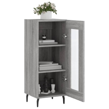 vidaXL Ντουλάπι Γκρι Sonoma 34,5x34x90cm από Επεξεργασμένο Ξύλο 1 τεμ.