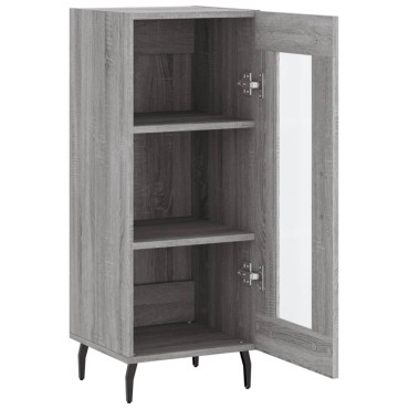 vidaXL Ντουλάπι Γκρι Sonoma 34,5x34x90cm από Επεξεργασμένο Ξύλο 1 τεμ.
