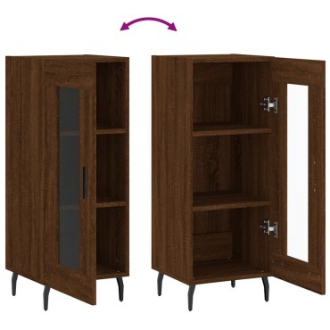 vidaXL Ντουλάπι Καφέ Δρυς 34,5x34x90cm Επεξεργασμένο Ξύλο 1 τεμ.