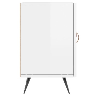 vidaXL Έπιπλο Τηλεόρασης Γυαλ. Λευκό150x30x50cm Επεξεργασμένο Ξύλο