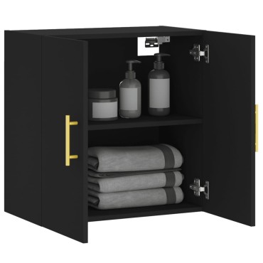 vidaXL Ντουλάπι Τοίχου Μαύρο 60x31x60cm από Επεξεργασμένο Ξύλο 1 τεμ.