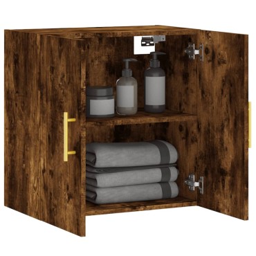 vidaXL Ντουλάπι Τοίχου Καπνιστή Δρυς 60x31x60cm Επεξεργασμένο Ξύλο 1 τεμ.