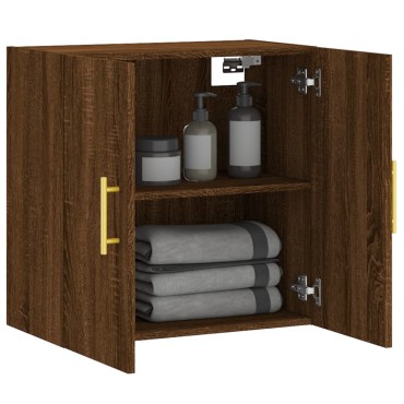 vidaXL Ντουλάπι Τοίχου Καφέ Δρυς 60x31x60cm Επεξεργασμένο Ξύλο 1 τεμ.