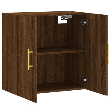vidaXL Ντουλάπι Τοίχου Καφέ Δρυς 60x31x60cm Επεξεργασμένο Ξύλο 1 τεμ.
