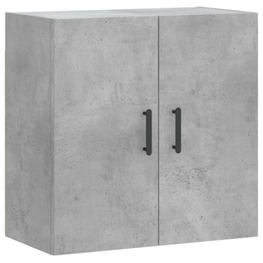 vidaXL Ντουλάπι Τοίχου Γκρι Σκυροδέματος 60x31x60cm Επεξεργ. Ξύλο 1 τεμ.