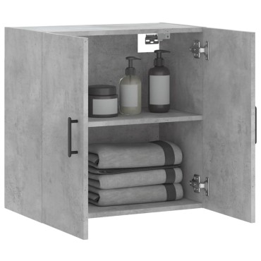 vidaXL Ντουλάπι Τοίχου Γκρι Σκυροδέματος 60x31x60cm Επεξεργ. Ξύλο 1 τεμ.