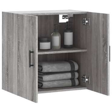 vidaXL Ντουλάπι Τοίχου Γκρι Sonoma 60x31x60cm από Επεξεργασμένο Ξύλο 1 τεμ.