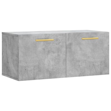vidaXL Ντουλάπι Τοίχου Γκρι Σκυρ. 80x36,5x35cm Επεξεργασμένο Ξύλο 1 τεμ.
