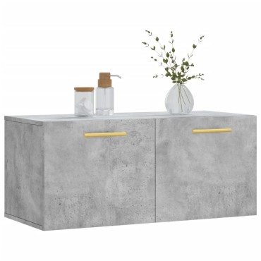 vidaXL Ντουλάπι Τοίχου Γκρι Σκυρ. 80x36,5x35cm Επεξεργασμένο Ξύλο 1 τεμ.