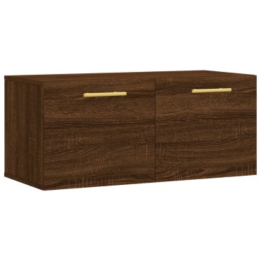 vidaXL Ντουλάπι Τοίχου Καφέ Δρυς 80x36,5x35cm Επεξεργασμένο Ξύλο 1 τεμ.