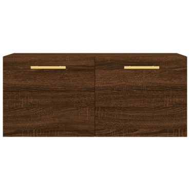 vidaXL Ντουλάπι Τοίχου Καφέ Δρυς 80x36,5x35cm Επεξεργασμένο Ξύλο 1 τεμ.