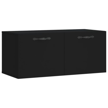 vidaXL Ντουλάπι Τοίχου Μαύρο 80x36,5x35cm από Επεξεργασμένο Ξύλο 1 τεμ.