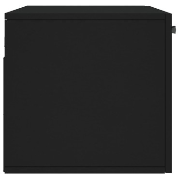 vidaXL Ντουλάπι Τοίχου Μαύρο 80x36,5x35cm από Επεξεργασμένο Ξύλο 1 τεμ.