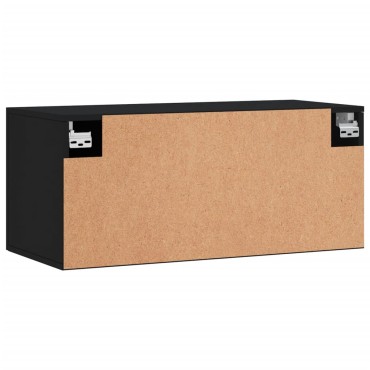 vidaXL Ντουλάπι Τοίχου Μαύρο 80x36,5x35cm από Επεξεργασμένο Ξύλο 1 τεμ.