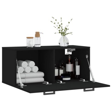 vidaXL Ντουλάπι Τοίχου Μαύρο 80x36,5x35cm από Επεξεργασμένο Ξύλο 1 τεμ.
