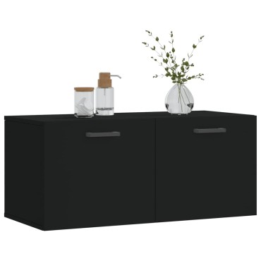 vidaXL Ντουλάπι Τοίχου Μαύρο 80x36,5x35cm από Επεξεργασμένο Ξύλο 1 τεμ.
