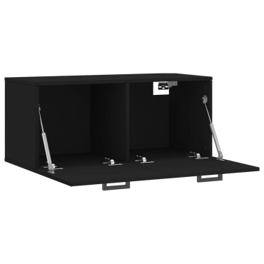 vidaXL Ντουλάπι Τοίχου Μαύρο 80x36,5x35cm από Επεξεργασμένο Ξύλο 1 τεμ.