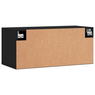 vidaXL Ντουλάπι Τοίχου Μαύρο 80x36,5x35cm από Επεξεργασμένο Ξύλο 1 τεμ.