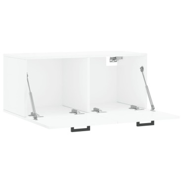 vidaXL Ντουλάπι Τοίχου Γυαλιστερό Λευκό 80x36,5x35cm Επεξεργ. Ξύλο 1 τεμ.