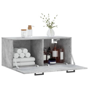 vidaXL Ντουλάπι Τοίχου Γκρι Σκυρ. 80x36,5x35cm Επεξεργασμένο Ξύλο 1 τεμ.