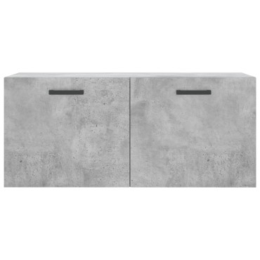 vidaXL Ντουλάπι Τοίχου Γκρι Σκυρ. 80x36,5x35cm Επεξεργασμένο Ξύλο 1 τεμ.