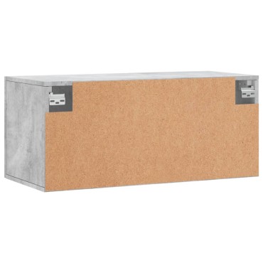 vidaXL Ντουλάπι Τοίχου Γκρι Σκυρ. 80x36,5x35cm Επεξεργασμένο Ξύλο 1 τεμ.
