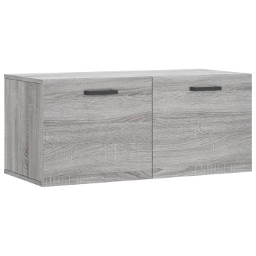 vidaXL Ντουλάπι Τοίχου Γκρι Sonoma 80x36,5x35cm Επεξεργασμένο Ξύλο 1 τεμ.