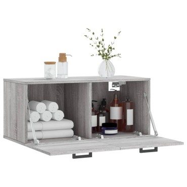 vidaXL Ντουλάπι Τοίχου Γκρι Sonoma 80x36,5x35cm Επεξεργασμένο Ξύλο 1 τεμ.