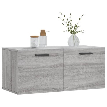 vidaXL Ντουλάπι Τοίχου Γκρι Sonoma 80x36,5x35cm Επεξεργασμένο Ξύλο 1 τεμ.