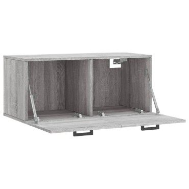 vidaXL Ντουλάπι Τοίχου Γκρι Sonoma 80x36,5x35cm Επεξεργασμένο Ξύλο 1 τεμ.