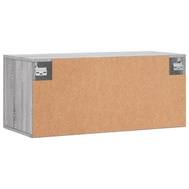 vidaXL Ντουλάπι Τοίχου Γκρι Sonoma 80x36,5x35cm Επεξεργασμένο Ξύλο 1 τεμ.