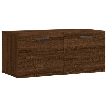 vidaXL Ντουλάπι Τοίχου Καφέ Δρυς 80x36,5x35cm Επεξεργασμένο Ξύλο 1 τεμ.