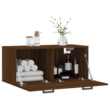 vidaXL Ντουλάπι Τοίχου Καφέ Δρυς 80x36,5x35cm Επεξεργασμένο Ξύλο 1 τεμ.