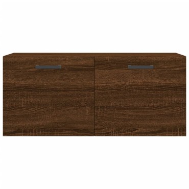 vidaXL Ντουλάπι Τοίχου Καφέ Δρυς 80x36,5x35cm Επεξεργασμένο Ξύλο 1 τεμ.