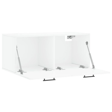vidaXL Ντουλάπι Τοίχου Γυαλιστερό Λευκό 80x36,5x35cm Επεξεργ. Ξύλο 1 τεμ.