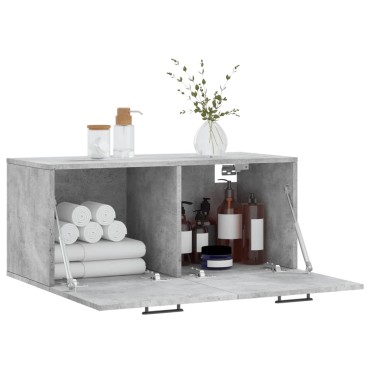 vidaXL Ντουλάπι Τοίχου Γκρι Σκυρ. 80x36,5x35cm Επεξεργασμένο Ξύλο 1 τεμ.