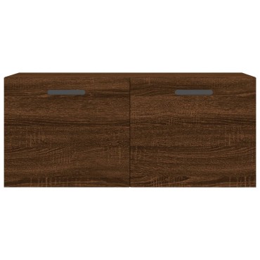 vidaXL Ντουλάπι Τοίχου Καφέ Δρυς 80x36,5x35cm Επεξεργασμένο Ξύλο 1 τεμ.