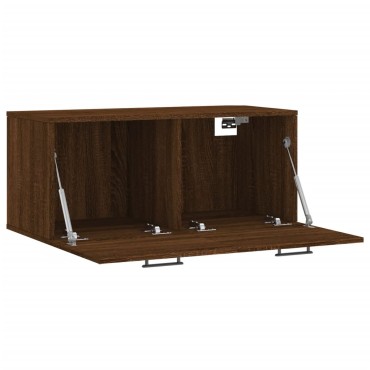 vidaXL Ντουλάπι Τοίχου Καφέ Δρυς 80x36,5x35cm Επεξεργασμένο Ξύλο 1 τεμ.