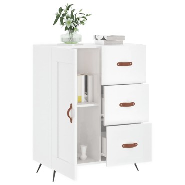 vidaXL Ντουλάπι Γυαλιστερό Λευκό 69,5x34x90cm Επεξεργασμένο Ξύλο 1 τεμ.
