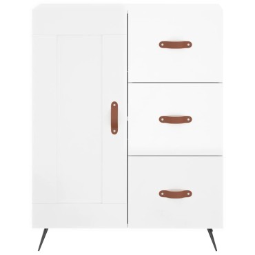vidaXL Ντουλάπι Γυαλιστερό Λευκό 69,5x34x90cm Επεξεργασμένο Ξύλο 1 τεμ.
