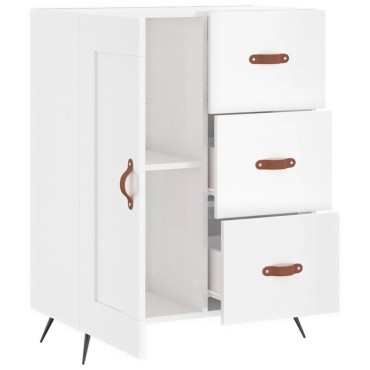 vidaXL Ντουλάπι Γυαλιστερό Λευκό 69,5x34x90cm Επεξεργασμένο Ξύλο 1 τεμ.