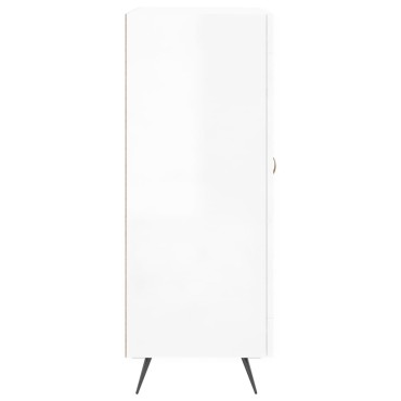 vidaXL Ντουλάπι Γυαλιστερό Λευκό 69,5x34x90cm Επεξεργασμένο Ξύλο 1 τεμ.
