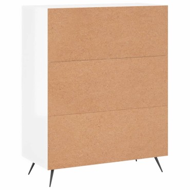 vidaXL Ντουλάπι Γυαλιστερό Λευκό 69,5x34x90cm Επεξεργασμένο Ξύλο 1 τεμ.